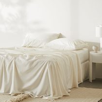 Stone | Linen+ Sheet Set Made with 100% Organic Bamboo Hemp #Color_stone