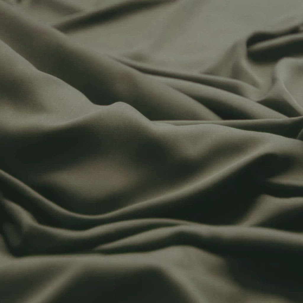 Moss | Signature Sateen Flat Sheet Made With 100% Organic Bamboo #Color_moss