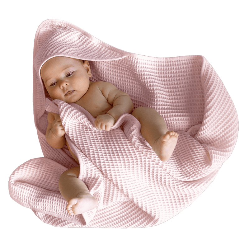 ettitude Hooded Waffle Towel River / Baby