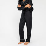 Onyx | Sateen PJ Pant With 100% Organic Bamboo #Color_onyx