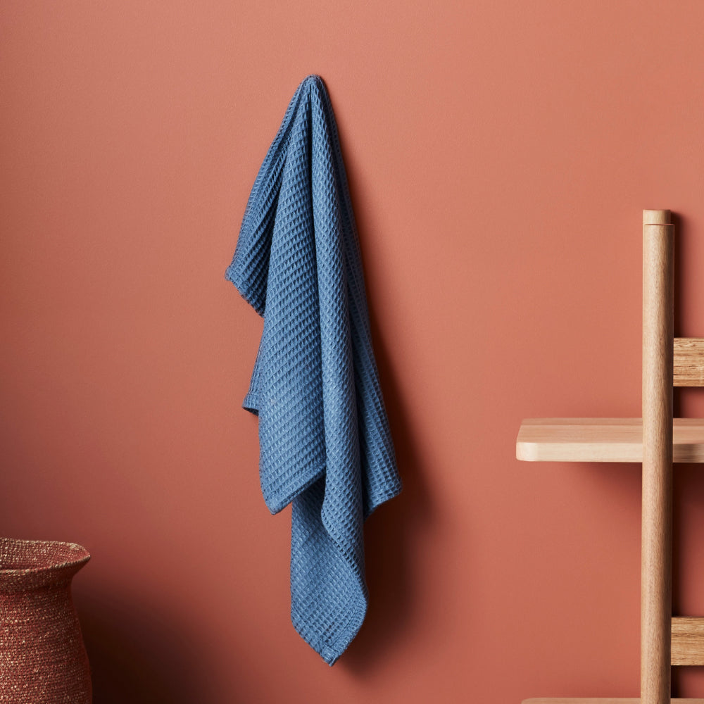 River | Waffle Bath Towel Set Made With 100% Organic Bamboo #Color_river