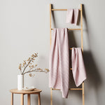 Rose | Waffle Bath Towel Set Made With 100% Organic Bamboo #Color_rose