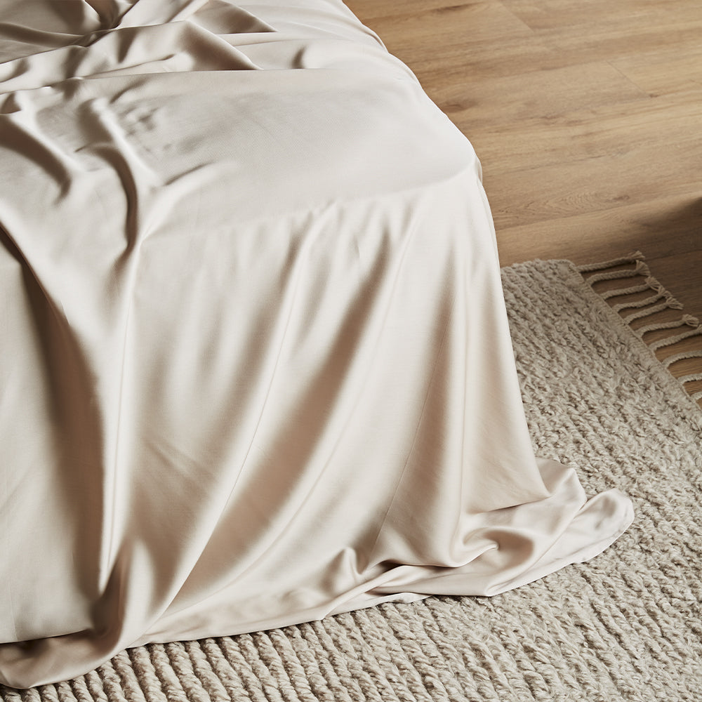 Sand | Signature Sateen Sheet Set Made with 100% Organic Bamboo #Color_sand